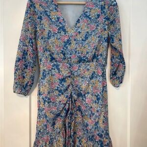 Floral V-Neck Dress Zara S